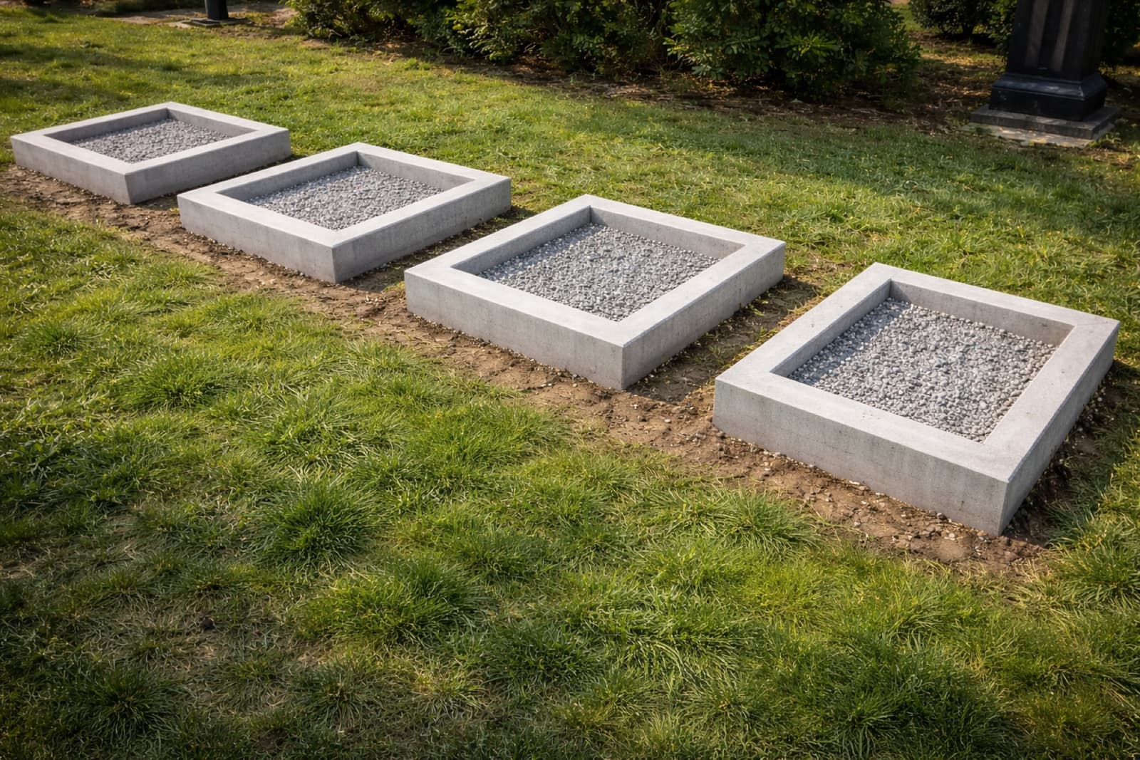 Betonové základy pro pomníky